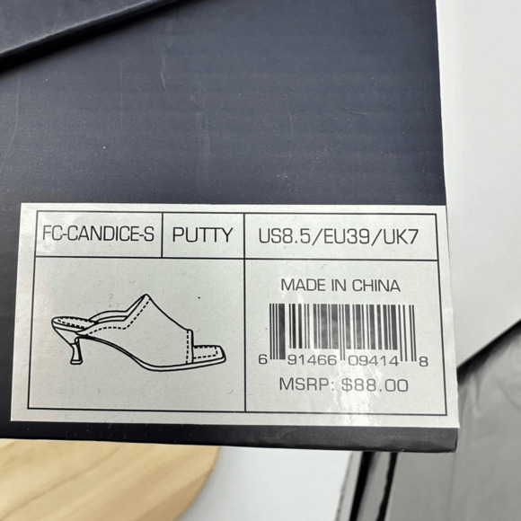 French Connection Women's Candice Open Toe Heel Sandals Kitten Heel Size 8.5 Tan - Picture 13 of 14